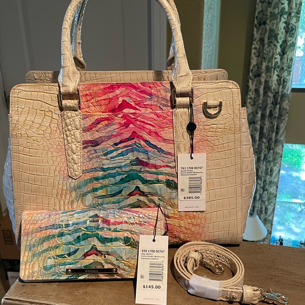 New With Tags Brahmin handbag and matching wallet